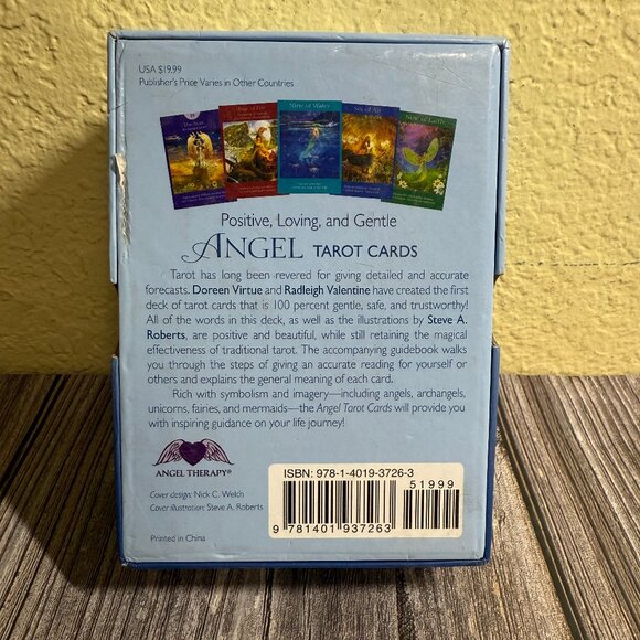 ANGEL 78-Card Deck and Guidebook Tarot Cards D. Virtue & R, Valentine - Picture 10 of 11